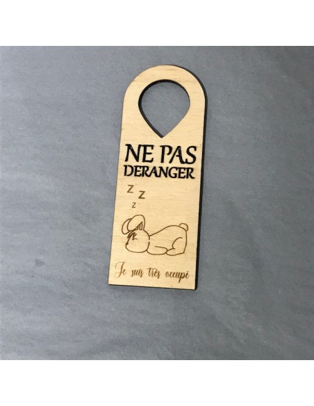Accroche porte Ne pas déranger en bois