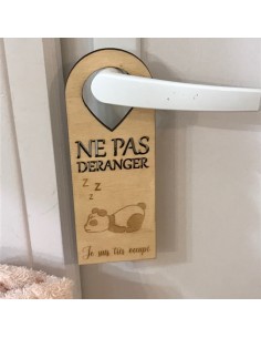 Accroche porte Ne pas déranger en bois 2