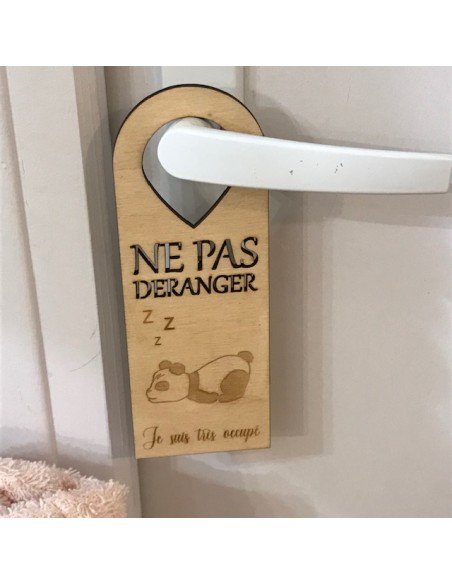 Accroche porte Ne pas déranger en bois