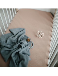 Attache tétine Mushie Halo en perles silicone Bleu ciel... 2