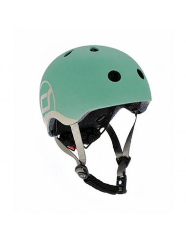 Casque de sécurité enfant Scoot&Ride pour porteur, trottinette ou vélo Vert Forest