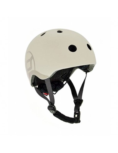 Casque de sécurité enfant Scoot&Ride pour porteur, trottinette ou vélo Beige