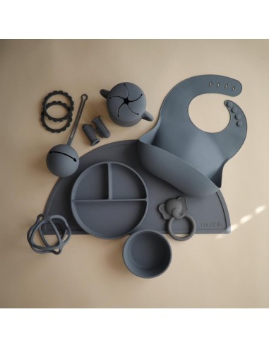 Etui de rangement en silicone pour tétine Bleu...