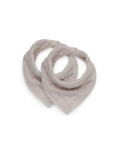 Lot de 2 bavoirs bandana coton bio nougat