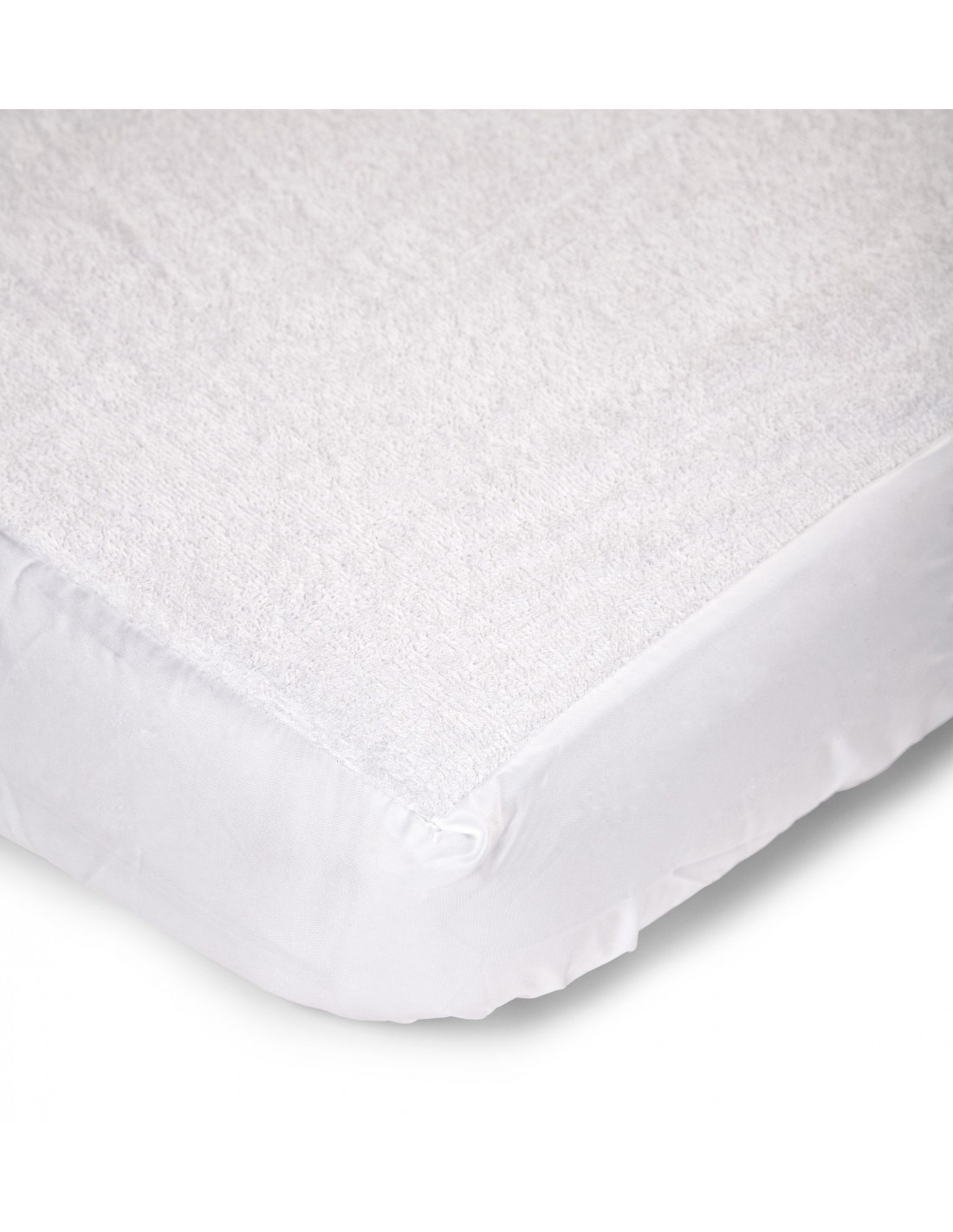 Alèse drap housse imperméable blanc pour matelas de couffin bébé