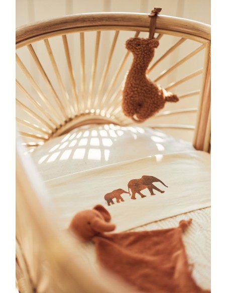 Drap housse Couffin Cododo en jersey de coton Ivoire 40x80cm