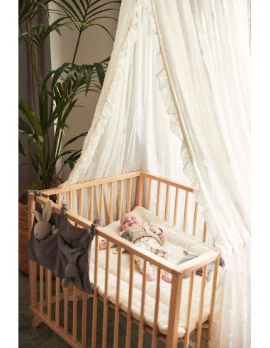 Ciel de lit Blanc cassé à volants