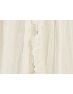 Ciel de lit Blanc cassé à volants 2