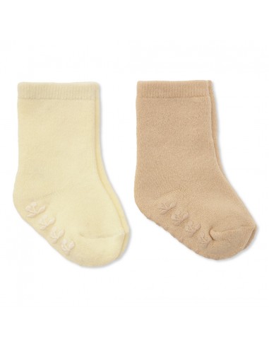 Lot de 2 paires de chaussettes antidérapantes pour bébé en coton