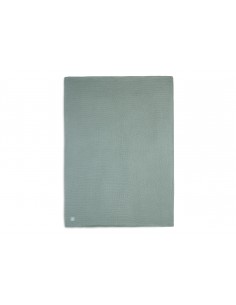 Couverture en maille tricotée et polaire Basic 75x100cm Vert 2