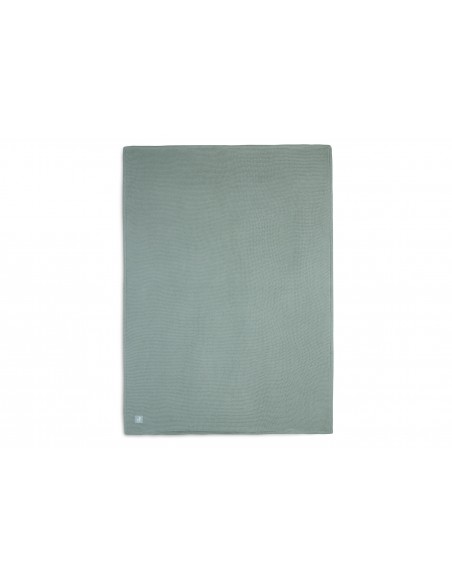 Couverture en maille tricotée et polaire Basic 75x100cm Vert