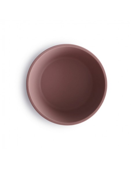 Bol en silicone Mushie anti-glisse Rose Cloudy Mauve