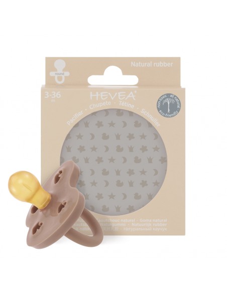 Tétine Ronde en caoutchouc naturel Tan Beige