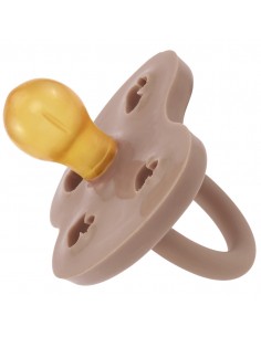 Tétine Ronde en caoutchouc naturel Tan Beige 2