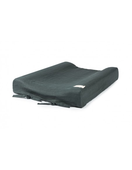Housse de matelas à langer 70x50 cm Lin Green Blue