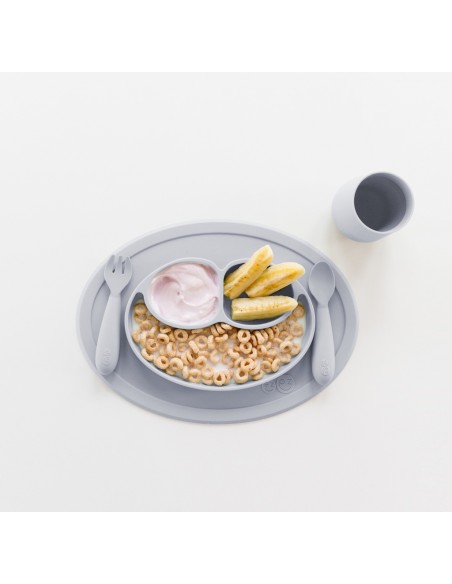 Mini Couverts Cuillère + Fourchette Gris clair