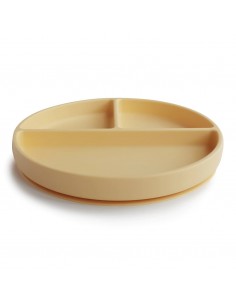 Assiette à compartiments Mushie en silicone souple... 2