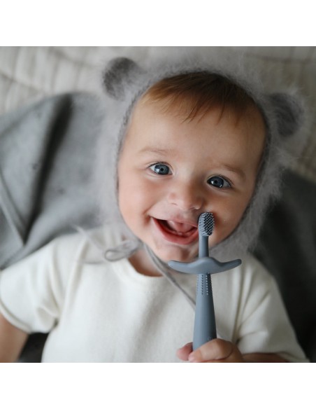 Petite brosse à dents Mushie Bleu Tradewinds