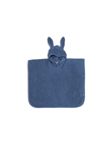 Poncho de bain Lapin en coton Bleu