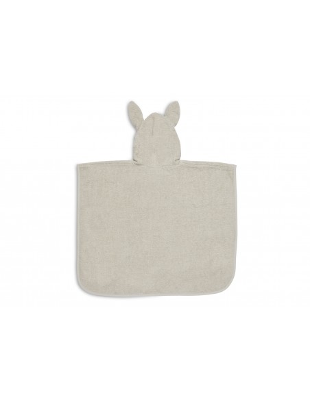Poncho de bain Lapin en coton Beige
