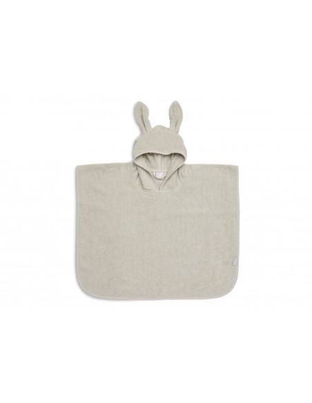Poncho de bain Lapin en coton Beige