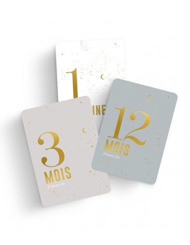 Cartes Étapes de Bébé - Céleste