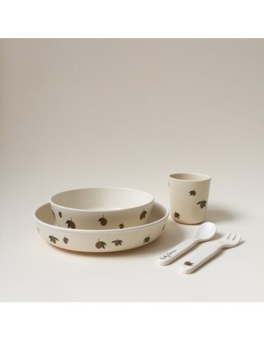 Set de vaisselle enfant pour le repas Lemon