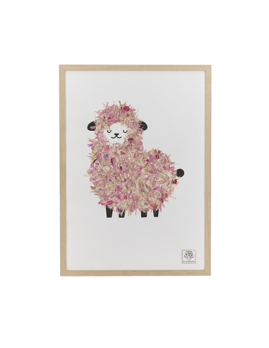 Gaston le mouton - Rose - Cadre pour Chambre d'enfant