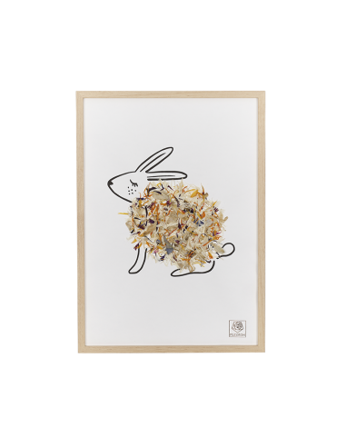 Marcelin le Lapin - Jaune - Cadre pour Chambre d'enfant