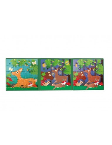 Livre Puzzle Magnétique Animaux de la Forêt