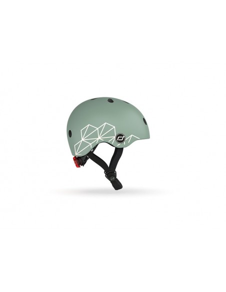 Casque de sécurité enfant Scoot&Ride Lifestyle pour porteur, trottinette ou vélo Lignes Vertes
