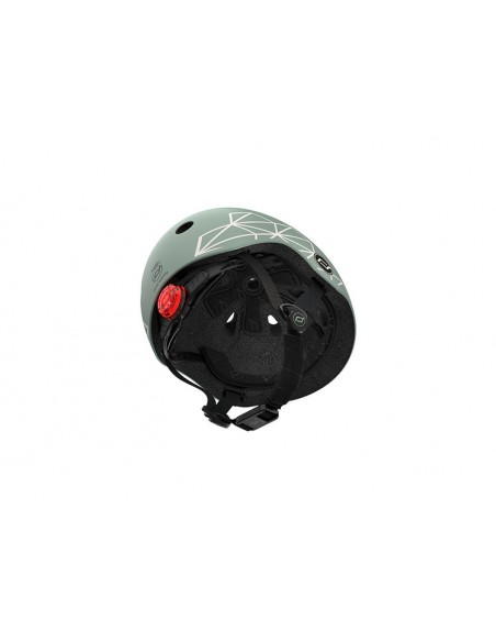 Casque de sécurité enfant Scoot&Ride Lifestyle pour porteur, trottinette ou vélo Lignes Vertes