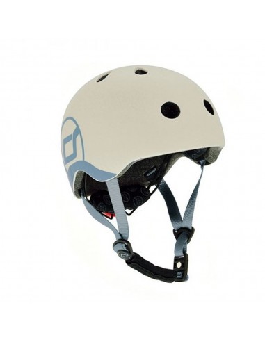 Casque de sécurité enfant Scoot&Ride pour porteur, trottinette ou vélo Beige