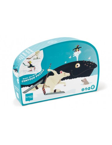 Contour Puzzle 60 pièces Baleine Antarctique