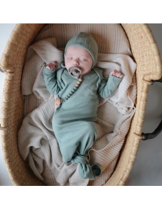 Attache tétine en silicone Eva Mushie Dried Thyme Vert foncé 2