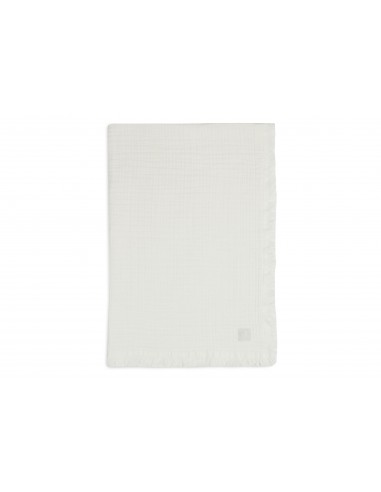 Couverture à frange en mousseline de coton bio...