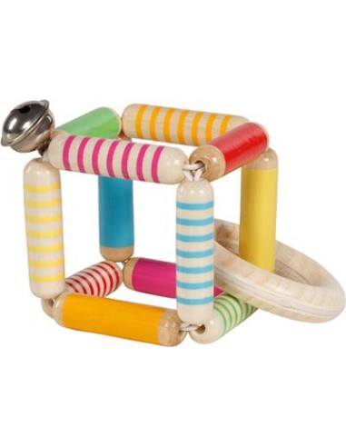 Hochet Flexible en Bois Bébé - Balle de Préhension