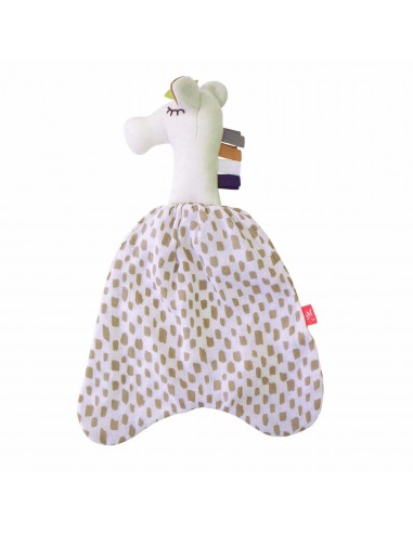 Doudou Girafe tachetée en coton biologique