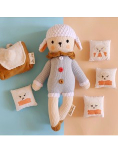 Doudou Mouton Nino Ciel LeroLero - Doudou émotionnel &...