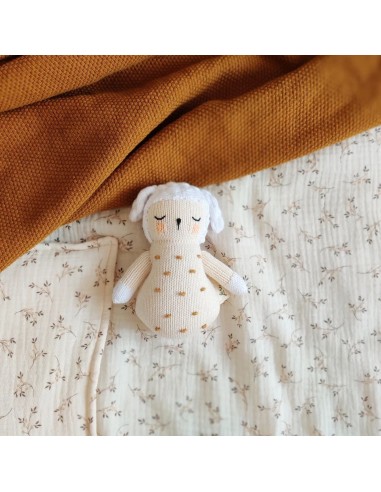 Hochet en Crochet Mouton Nino LeroLero - Jouet émotionnel & solidaire