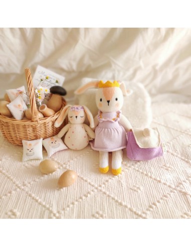 Hochet en Crochet Lapin Qori LeroLero - Jouet...