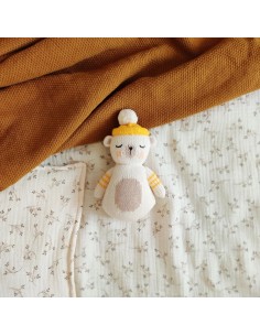 Hochet en Crochet Ours Yaruc LeroLero - Jouet émotionnel...