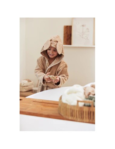 Peignoir Lapin en coton Biscuit