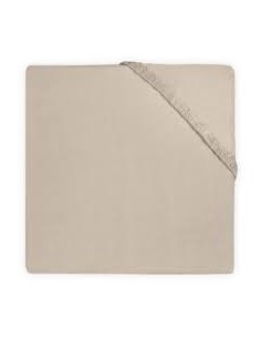Drap housse en coton Jersey beige nougat 70x140cm