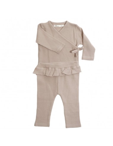 Pyjama 2 pièces Rose en coton biologique