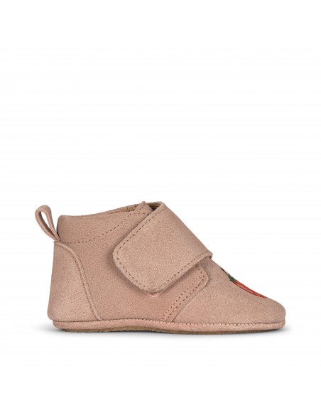 Chaussons en cuir Fraise