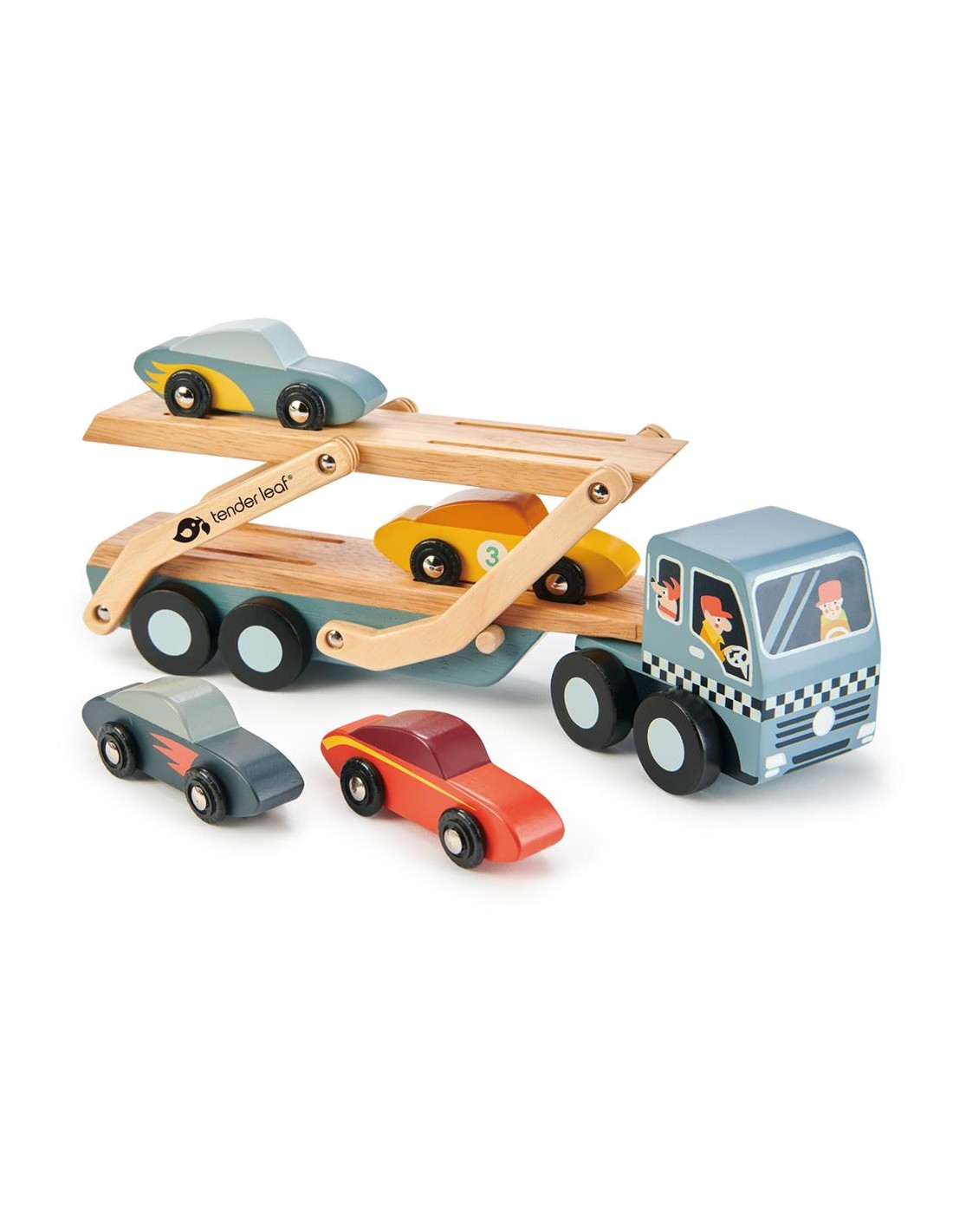 Multicolore Camion Transporteur en Bois Figurine Toi-Toys 82503Z 
