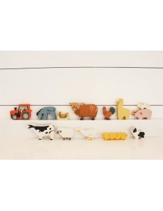 Set Animaux de la ferme en bois 2