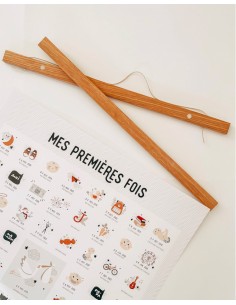 Porte Affiche en bois Aimanté