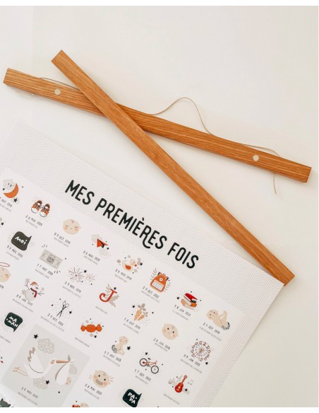 Porte Affiche en bois Aimanté